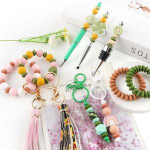 Chaîne de sucette pour bébé personnalisée en gros, perles d'espacement en <span class=keywords><strong>silicone</strong></span> de qualité alimentaire sans BPA de 12 mm - Product Image 2