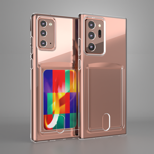 Étui de <span class=keywords><strong>Protection</strong></span> souple en tpu transparent porte-cartes pour Samsung, pour <span class=keywords><strong>Galaxy</strong></span> S20FE, S21 Ultra, <span class=keywords><strong>S10E</strong></span> Plus, Note 20, 10, 8, 9, A52, A72 - Product Image 2