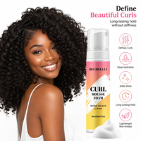 Mousse capillaire bio hypoallergénique aux herbes, marque privée, 200 ml, définit les boucles, tenue extrême, sans effet collant, mousse pour cheveux bouclés, OEM ODM