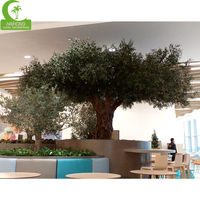 Grands oliviers artificiels de simulation, décoration tropicale artificielle, arbre décoratif d'intérieur pour la décoration de clubs, salles à manger ou restaurants