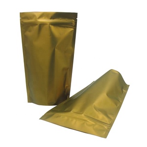 Sachet en aluminium et plastique à fermeture éclair, pochette debout en Mylar métallique or, avec fente européenne, colorée, 50 unités - Product Image 2