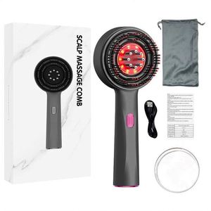 Brosse de massage du cuir chevelu compacte en plastique écologique personnalisée pour femmes, applicateur d'huile capillaire électrique multifonction personnalisé - Product Image 5