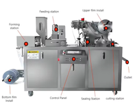 Machine à sceller entièrement automatique pour emballage sous blister en aluminium pour comprimés Machine à emballer sous blister pour sauce au miel liquide pour œufs en chocolat