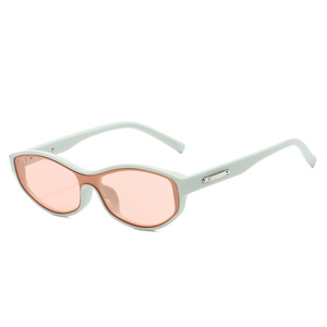 Retro Cat Eye Sunglasses Small Frame UV Protection <strong>Sun</strong> <strong>Glasses</strong> White Enhancing Fashionable Round <strong>Square</strong> <strong>Face</strong> Suitable - Product Image 5