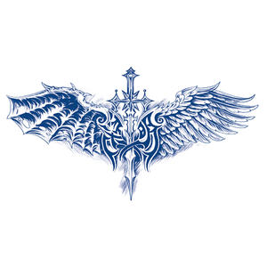 Tatouages semi-permanents pour la poitrine, tatouages sexy semi-permanents, autocollants de tatouage, tatouage temporaire d'aile d'épée - Product Image 2