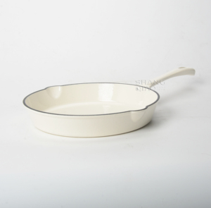 Kochgeschirr-Set aus emailliertem Gusseisen: Schmortopf, Dutch Oven, runde Kasserolle, Bratpfanne, 4-teiliges Set - Product Image 5