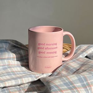 Custom Printed Porcelain pink Mug Office <b>Ceramic</b> Coffee Mug Breakfast Milk <b>Cups</b> - Product Image 2