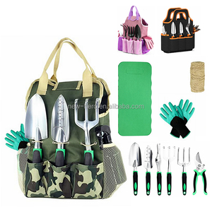 Chaud coloré 9 pièces Pack robuste Kit d'outils de jardinage sac pratique pelle fourchette râteau élagage cisaillement pulvérisateur pelle jardin ensemble d'outils - Product Image 5