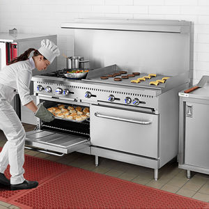 เตา4เตาขนาด60นิ้วพร้อมตะแกรง36นิ้วพร้อมเตาอบมาตรฐาน2เตาอุปกรณ์ทำอาหารเชิงพาณิชย์ช่วงแก๊สสำหรับร้านอาหาร - Product Image 1