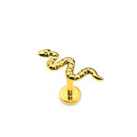 Européen et américain petit serpent lèvre ongle lèvre anneau serpent oreille os ongle 316 acier inoxydable anti-allergie corps piercing bijoux
