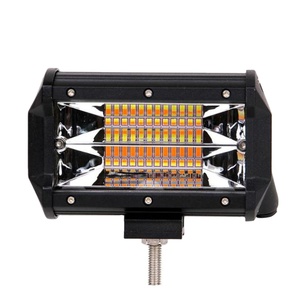 JHS barras de luz LED todoterreno de alta calidad de 5 pulgadas y 72W, luces de doble color blanco ámbar con Flash, lámpara de camión, luz de trabajo recargable - Product Image 1