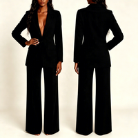 Ensemble deux pièces blazer femme sur mesure, fabrication OEM/ODM, streetwear professionnel, logo personnalisé, couleur du tissu, faible MOQ, vêtement de bureau