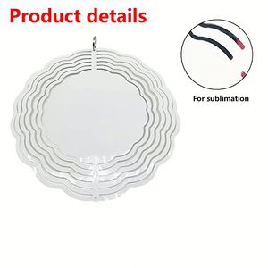 10 Inch Blank Double Side Garden Spinners Aluminum Metal 10Inch Sublimation <b>Wind</b> Spinner Blanks - Product Image 4