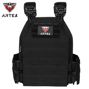 เสื้อกั๊กยุทธวิธี AV-8121 MOLLE 1000D โพลีเอสเตอร์ สีดำล้วน ระบายอากาศได้ดี ปรับขนาดได้ สำหรับผู้ชาย เหมาะสำหรับการฝึกซ้อมและกิจกรรมกลางแจ้ง - Product Image 1