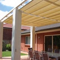 Voile d'ombrage rectangulaire imperméable beige pour patio, jardin, cour arrière, protection UV, tissu PES