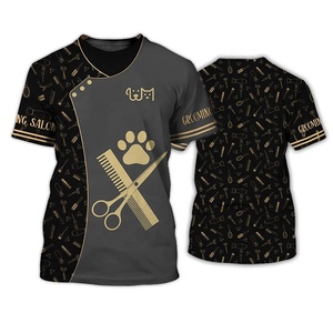 Maglietta Divertente FYD Pet Store con Stampa 3D di Toelettatore per Animali, Unisex, Comoda e Ampia con Collo Tondo e Maniche Corte - Product Image 6