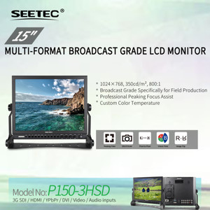 Monitor LCD Profesional SEETEC P150-3HSD de 15 Pulgadas con Diseño de Aluminio, Resolución HD 1024x768, 3G-SDI, HDMI, AV, YPbPr - Product Image 2