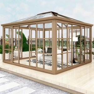 โรงงานราคา Prefab Bioclimatic กระจกนิรภัยและชุด Conservatory Solid หลังคา Sunroom อลูมิเนียมสวนฤดูหนาวสีเขียว House - Product Image 3