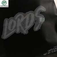 Logo personnalisé de grande taille, sac d'emballage noir simple et à la mode, sac en os à fermeture éclair scellé sweat-shirt de marque tendance
