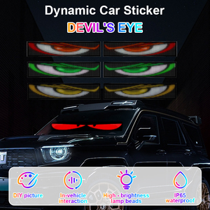 Panel de Luz LED para Automóvil, Diseño Ojo de Diablo, Económico, con 16x64 Píxeles, 1024 Luces RGB Multicolor, Ajuste Universal - Product Image 2