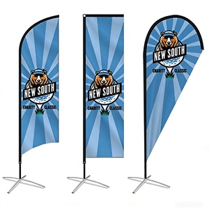 Outdoor Decorative Wind Feather Flag Banner for Promotional Open House Beach Flag