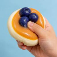 NOUVEAU Jouet Squishy réaliste en forme de biscuits et crêpes, en silicone souple à texture moelleuse, jouet anti-stress pour enfants, adultes et bureau