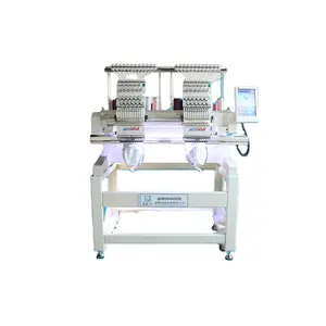 QHM/REVHON Automatic Supply in China Multi Colors Two Head Embroidery Machine with Free Spare Parts Flat Hat