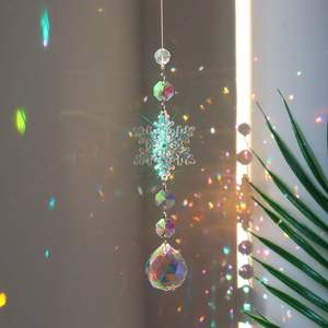 <span class=keywords><strong>Atrapasueños</strong></span> <span class=keywords><strong>de</strong></span> Cristal con Forma <span class=keywords><strong>de</strong></span> Copo <span class=keywords><strong>de</strong></span> Nieve para Ventana, Decoración <span class=keywords><strong>de</strong></span> Árbol <span class=keywords><strong>de</strong></span> Navidad - Product Image 3