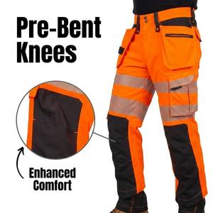<span class=keywords><strong>Pantalon</strong></span> de travail décontracté pour homme, couleur personnalisée, ANSI <span class=keywords><strong>Classe</strong></span> <span class=keywords><strong>2</strong></span>, multi-poches, imperméable, réfléchissant, avec bande de cheville - Product Image 2