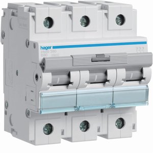 Interruptor Automático Hager Mcb 3P 80A Curva B 15kA 15000A para Protección Eléctrica - Product Image 1
