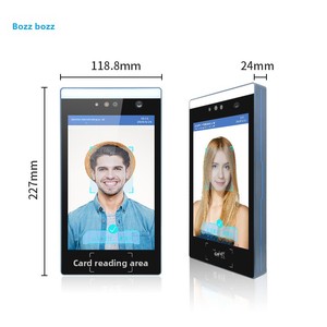 Machine de contrôle d'accès dynamique étanche pour maternelle, affichage tactile 8 pouces, Android 8.1 <span class=keywords><strong>BOZZ</strong></span> OS, déverrouillage à distance NFC pour porte vitrée de bureau - Product Image 2
