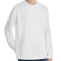 Haute qualité personnalisé 100% coton 180gsm unisexe goutte épaule à manches longues surdimensionné T-Shirt Style décontracté pour hommes