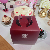 Boîte cadeau personnalisée avec fenêtre transparente pour fête d'anniversaire, mariage, fleurs ajourées pour l'emballage de gâteaux et de nourriture