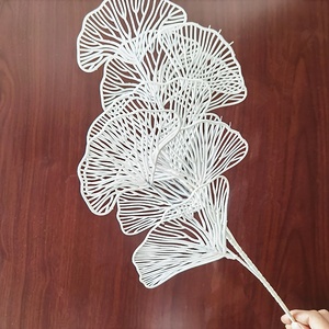 Fleur de <span class=keywords><strong>biloba</strong></span> artificielle, 1 pièce, feuilles de haute qualité, ventilateur de <span class=keywords><strong>ginkgo</strong></span> pour décoration de maison, vente en gros - Product Image 4