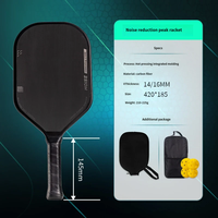 Raquettes de pickleball en fibre de carbone pressée à chaud, silencieuses et anti-bruit, personnalisées OEM pour le sport