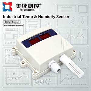 틴코 LCD 디스플레이 릴레이 출력 4-20mA 모드버스 온도 습도 센서 트랜스미터 - Product Image 4
