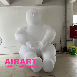 Sculpture d'art gonflable Homme gras, conception d'usine Ballon gonflable Homme blanc pour la décoration de musée d'art - Product Image 6