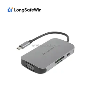 Nuttige USB-Hub 7 In 1 Met Pd 100W Vga/Hdmi-Poort Sd-Kaartsleuf
