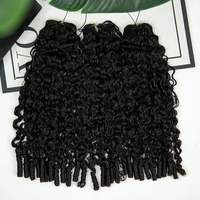 Lots de Cheveux Humains Bouclés Birmans en Gros pour Crochet, Pré-bouclés, Pré-séparés, Réutilisables, Extensions de Cheveux Humains Invisibles