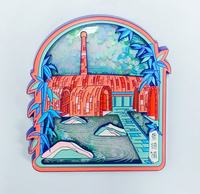 Badge de revers personnalisé OEM en métal émaillé, motif dessin animé créatif, pour promotions