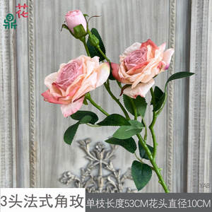 Bouquet de roses artificielles en soie, fleurs artisanales de style classique pour décorations de mariage et d'hôtel - Product Image 5