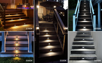 Lampe LED basse tension 12-24v en aluminium certifiée ETL Lampe murale à pied pour marches d'escalier d'intérieur Lampe étanche à LED pour marches de maison