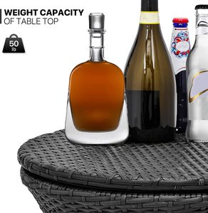 Design moderne pour le salon Hôtel Parc Salle de sport Utilisation 2in1 Outdoor Entertainment Patio Party Réglable Plastic PE Ice Cooler Bar Box - Product Image 4