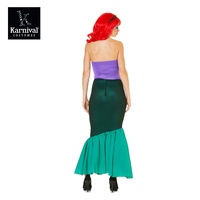 Costume de sirène pour femme adulte, idéal pour Halloween, spectacles TV/cinéma, avec bandeau, imprimé numérique violet - Vente en gros ODM