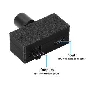 Регулятор скорости <span class=keywords><strong>PWM</strong></span> для вентиляторов, 4-контактный, с питанием от <span class=keywords><strong>USB</strong></span> Type-C, для самостоятельной сборки систем водяного охлаждения, импульсная модуляция, DC12V - Product Image 3