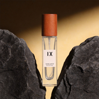 Flacon de parfum vide de luxe 15 ml format voyage, carré, en verre transparent, avec atomiseur et couvercle en bois naturel, mini vaporisateur de parfum