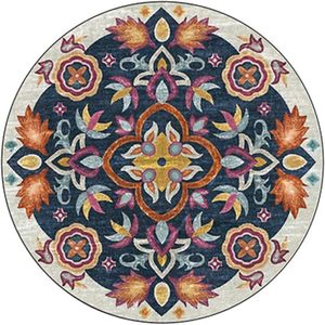 Tappeto rotondo in poliestere tappetino moderno Extra morbido Non Skid per camera da letto balcone scale 11 colori 80x80cm <span class=keywords><strong>G</strong></span> - Product Image 1