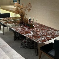 Dalle de marbre Dolomite Rosso Lepanto de qualité supérieure, polie, sur mesure, pour salle de bain, cuisine, hôtel, décoration de meuble-lavabo, vente en gros directe usine