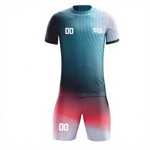 Conjunto de Uniforme de Fútbol Transpirable Sublimado para Hombre, Tela de Malla Personalizada, Secado Rápido, Uniformes de Fútbol para Equipos - Product Image 1