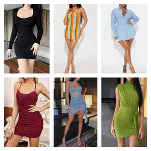 Low Price Customs Clearance for Women's Used <b>Mixed</b> Bulk Packaging Brand New Dresses Clothing Clearance - Product Image 3